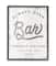 Stupell Industries Always Open Bar Wall Art in Black Frame